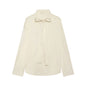 Butterfly knot long sleeved loose shirt