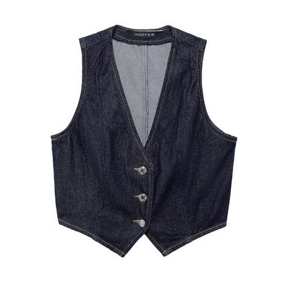 high waisted denim top+pants set