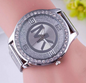 Alloy Diamond-Embedded Men's Wristwatch Fashion Trend Steel Strap Gift Student Watch