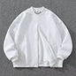 Men's Casual Half Zip Heavyweight Gray Baseball Jacket