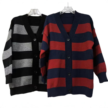Womens Single breasted loose sweater