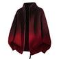 Men's Gradient Zip-Up Stand Collar Knit Sweater