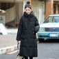 Women's Thickened Cotton-Padded Jacket Slim Fit Knee-Length Winter Coat