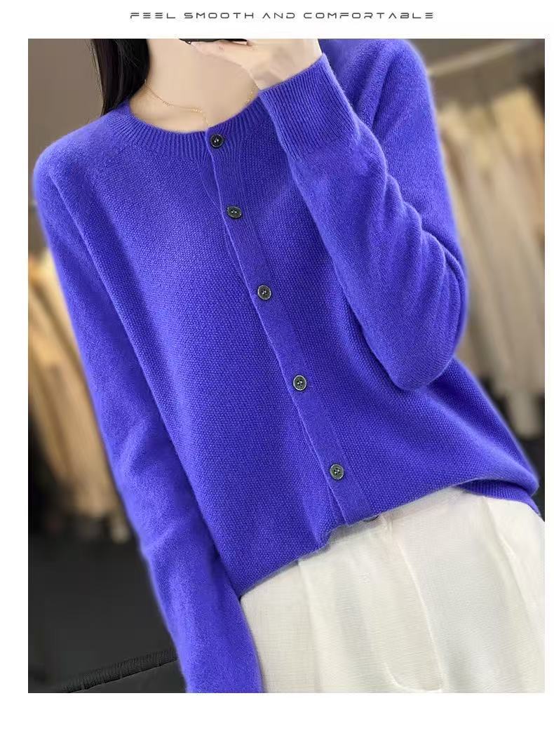 Osmanthus needle wool sweater women's knitted cardigan