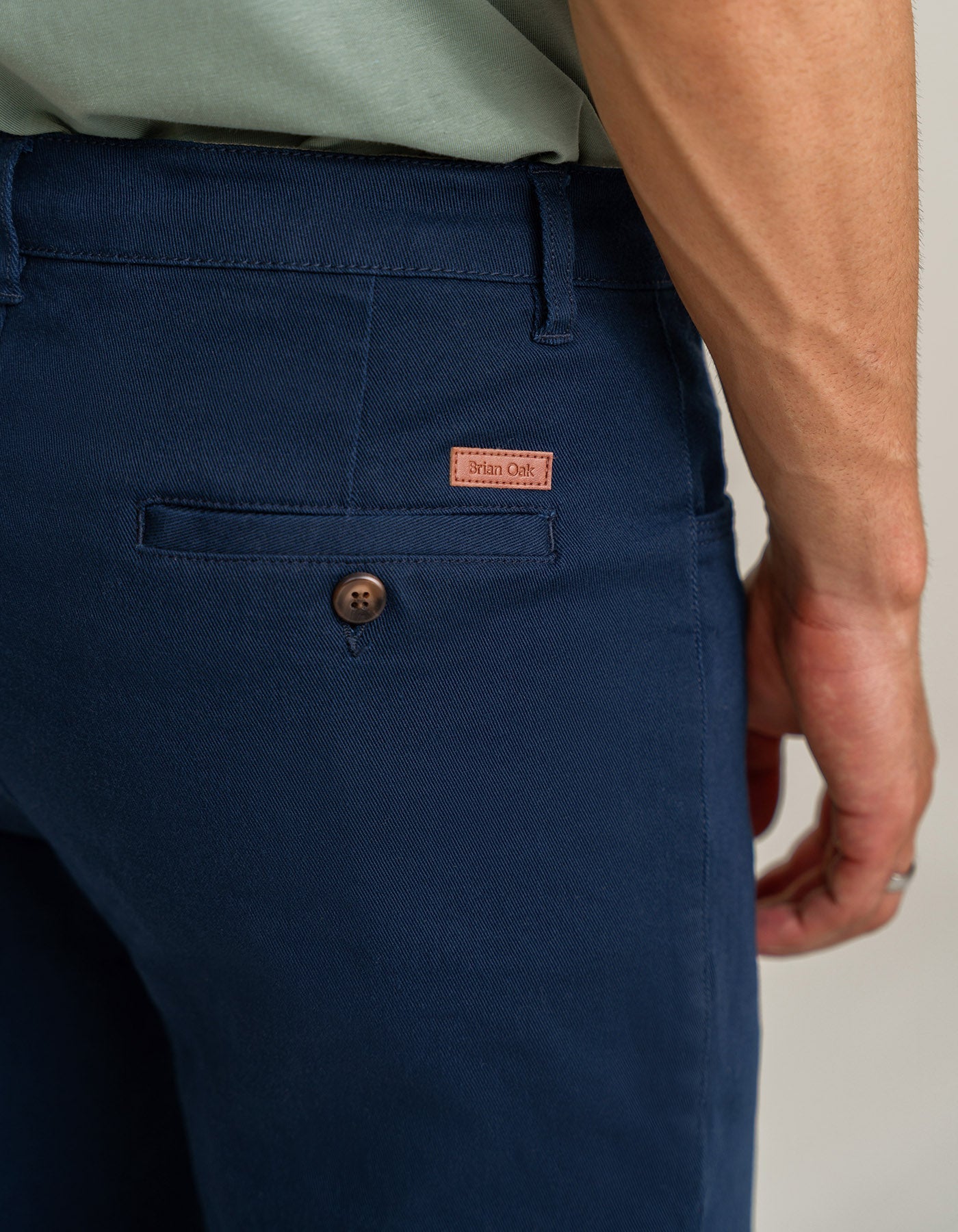 Short en jean ajusté bleu marine