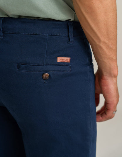 Short en jean ajusté bleu marine