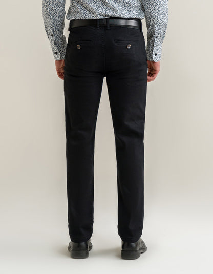 Men's Cross Pocket Black Jeans