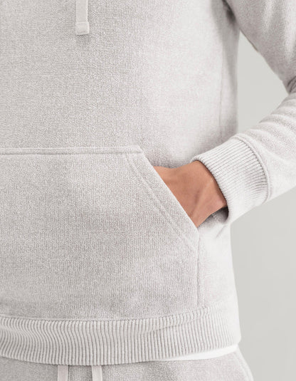 Beige Textured Pullover Nantucket Hoodie