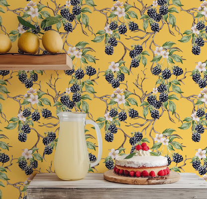 BRAMBLE & BLOSSOM BISCOTTI WALLPAPER