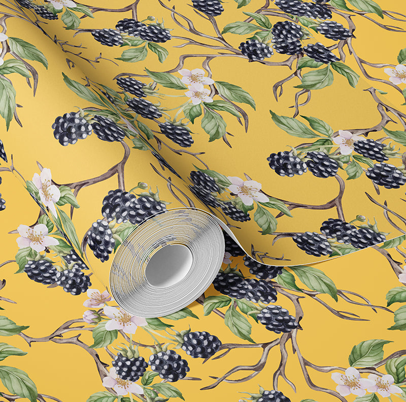 BRAMBLE & BLOSSOM BISCOTTI WALLPAPER