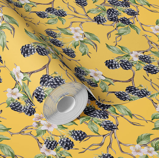 BRAMBLE & BLOSSOM BISCOTTI WALLPAPER