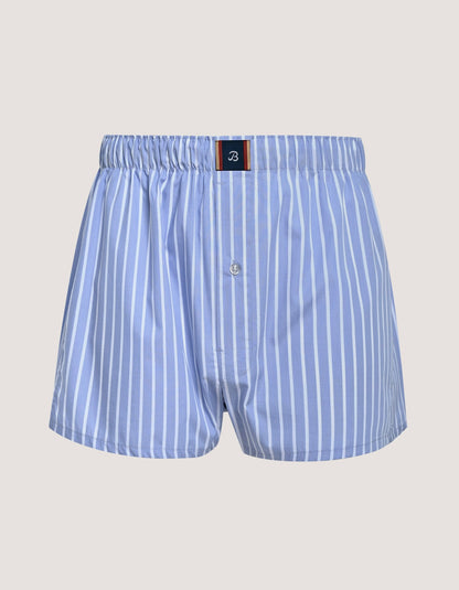 Sky Blue Striped Woven Boxer