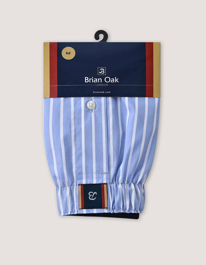 Sky Blue Striped Woven Boxer