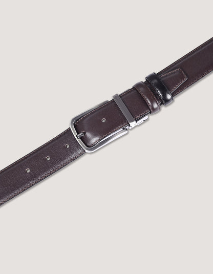 Ceinture réversible noire et marron
