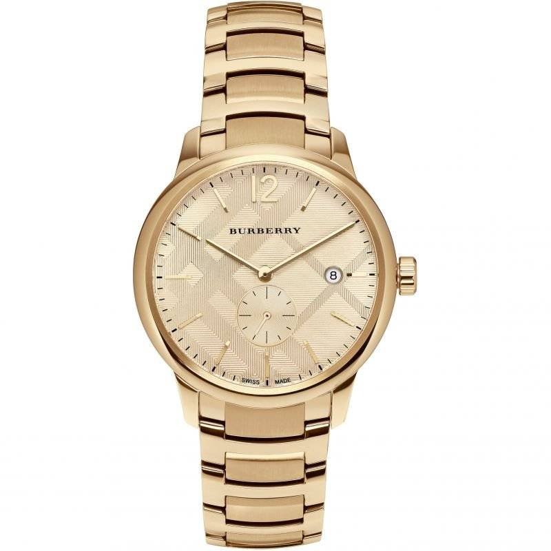 Montre Burberry BU10006 à cadran doré gravé
