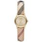 Burberry Ladies Watch The City Haymarket Check Yellow Gold BU9219