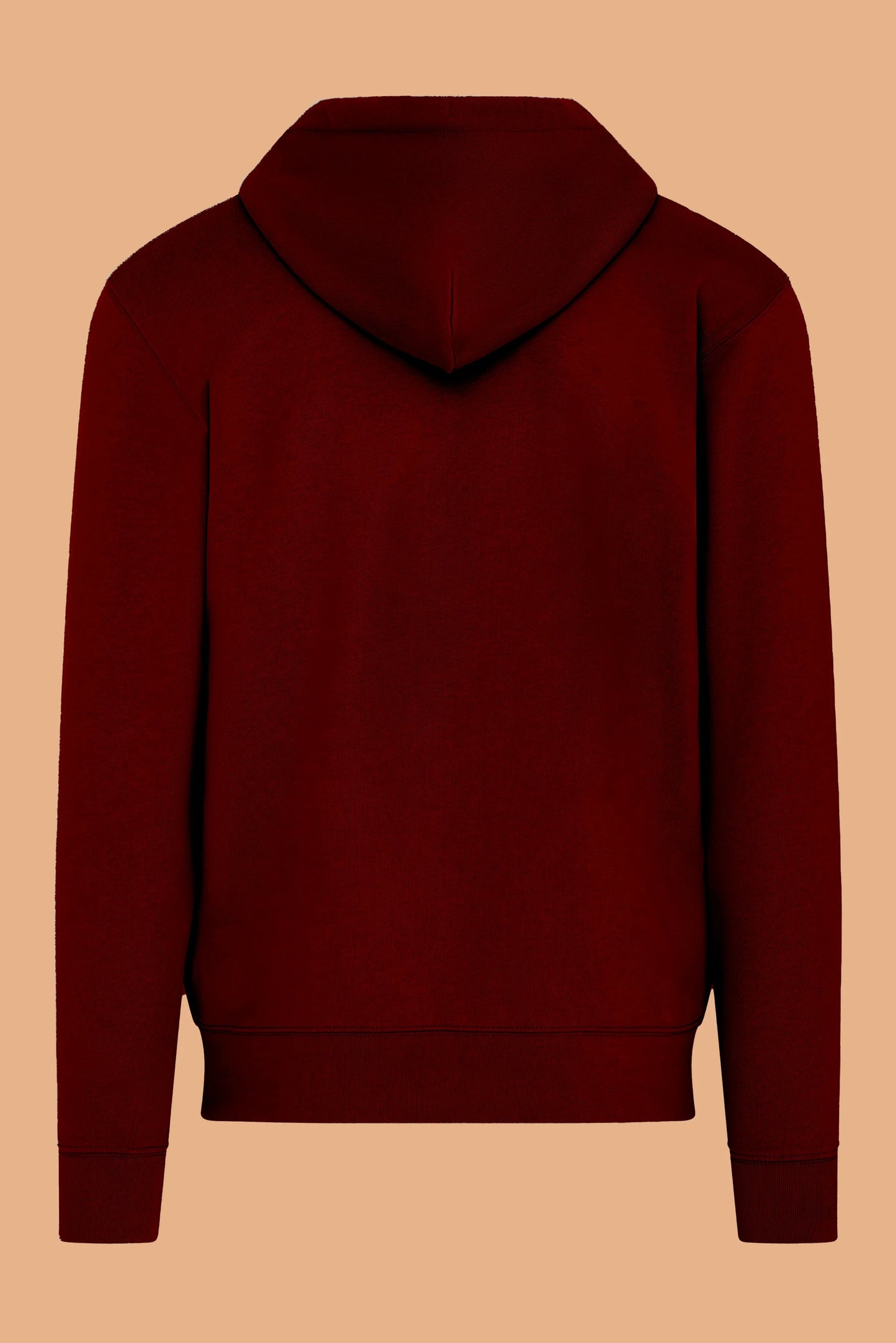 Women's Embroidered Zip-Up Hoodie - Organic Cotton Burgundy Hoodie