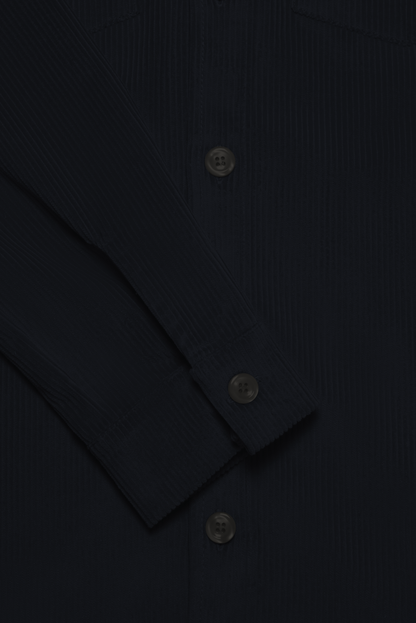 Bart Corduroy Overshirt - Black