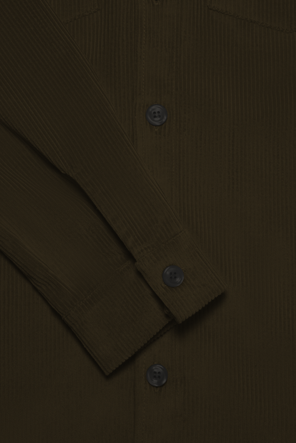 Bart Corduroy Overshirt - Dark Olive
