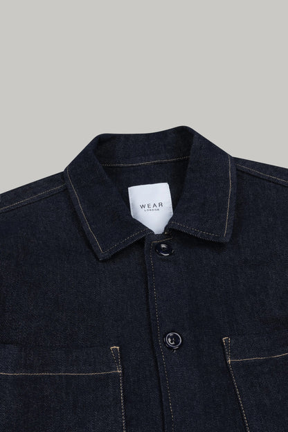 Bart Denim Button Overshirt - EverBlue
