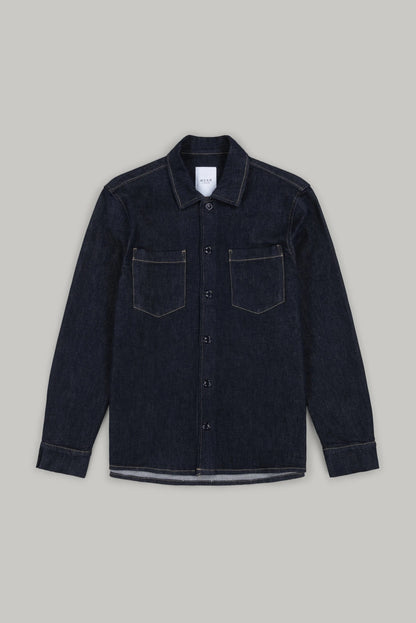Bart Denim Button Overshirt - EverBlue