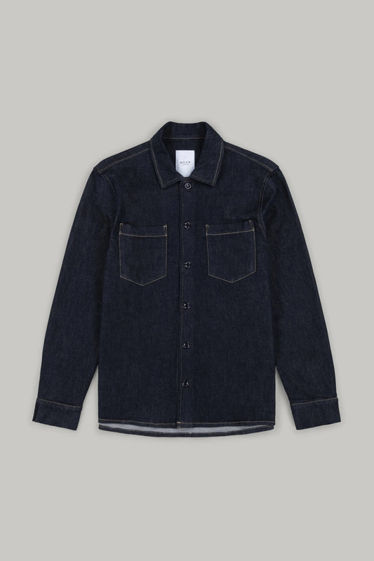 Bart Denim Button Overshirt - EverBlue