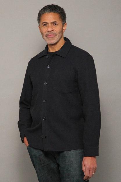 Bart Long Sleeve Shirt - Navy Malta