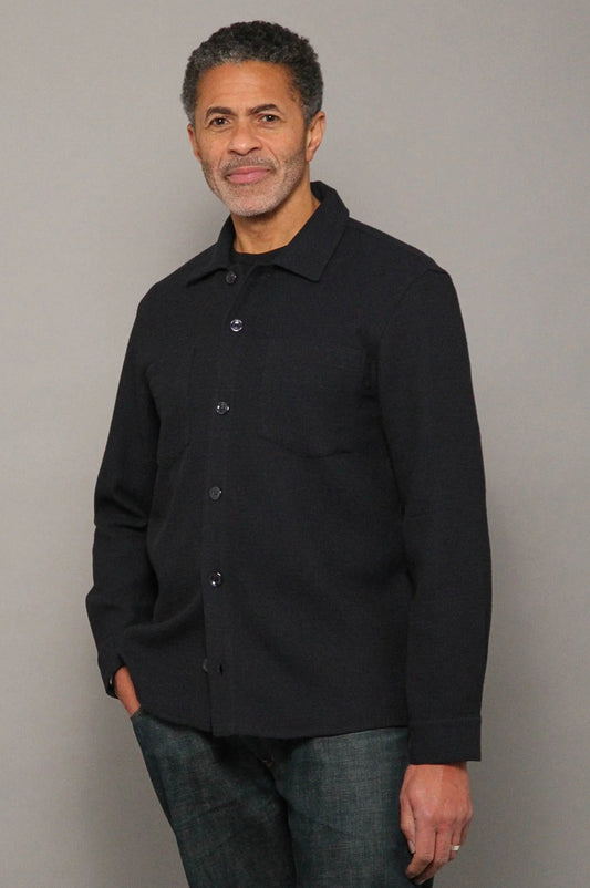 Bart Long Sleeve Shirt - Navy Malta