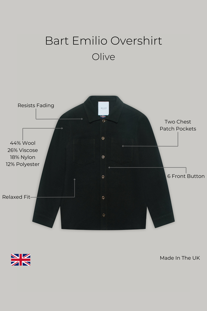 Bart Emilio Overshirt - Olive