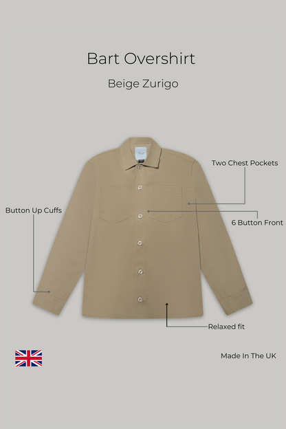 Bart Overshirt - Beige Zurigo