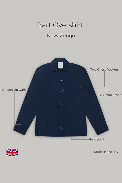 Bart Overshirt - Navy Zurigo