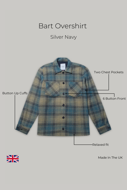 Bart Overshirt - Silver Navy
