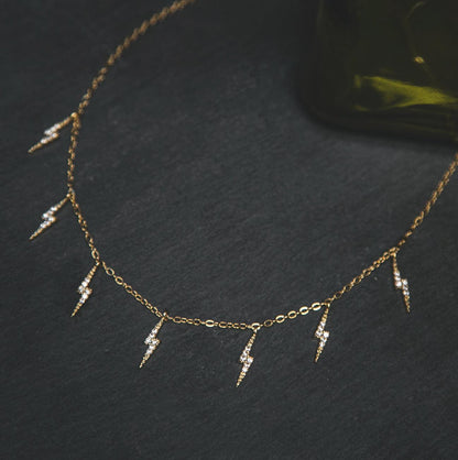Collier éclair Beau | Plaqué or 14 carats