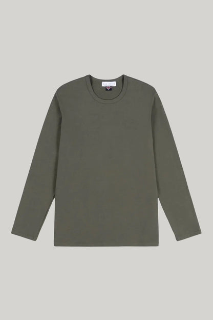 Bevis Long Sleeve Cotton T-shirt - Olive