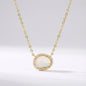 Collier pendentif Bianca Pierre de lune | Plaqué or 14 carats