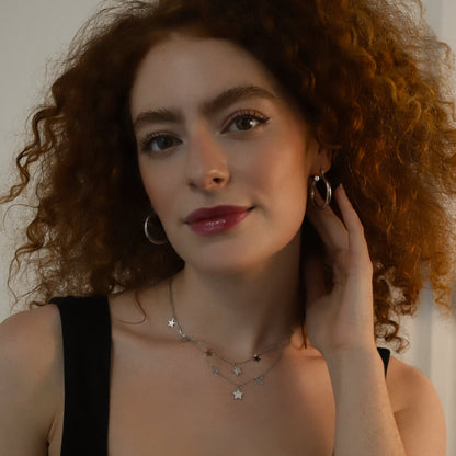 Collier étoile double rang Blake | Argent sterling 925