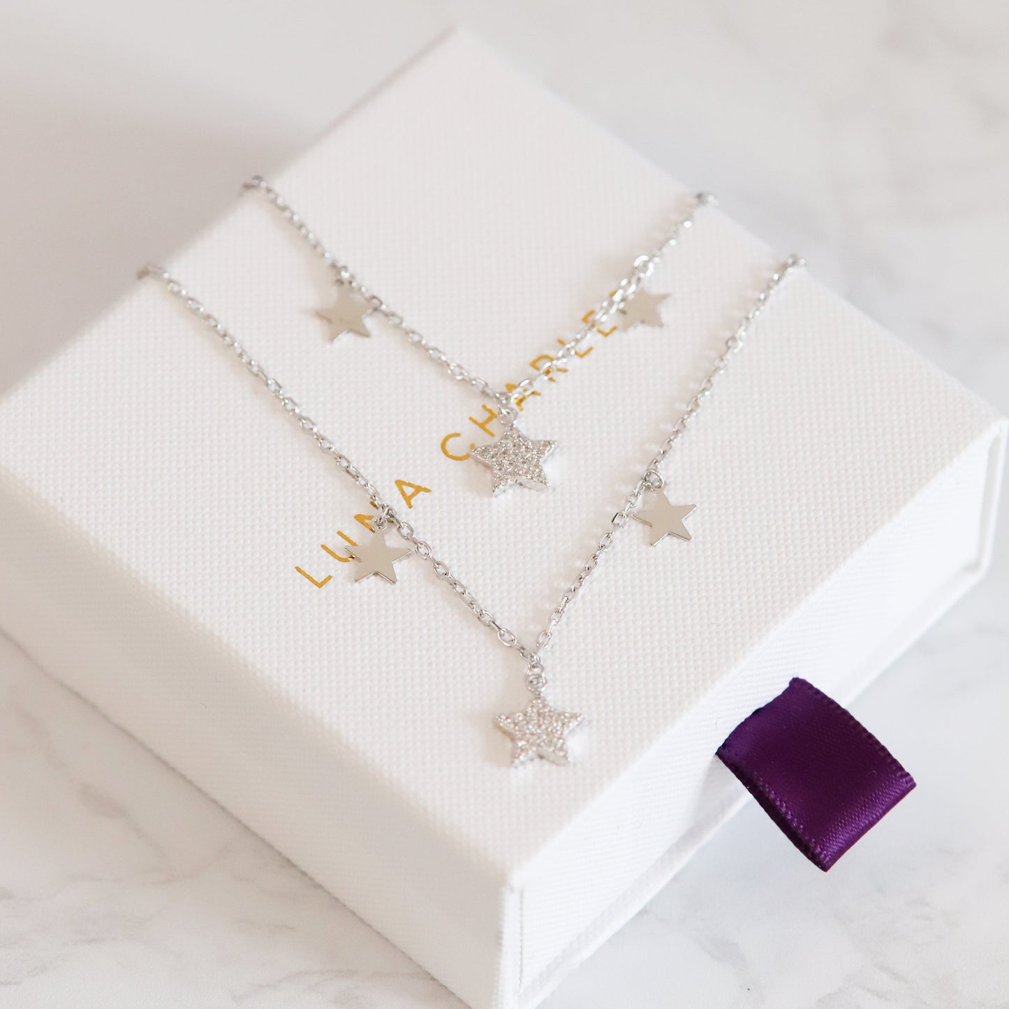 Collier étoile double rang Blake | Argent sterling 925
