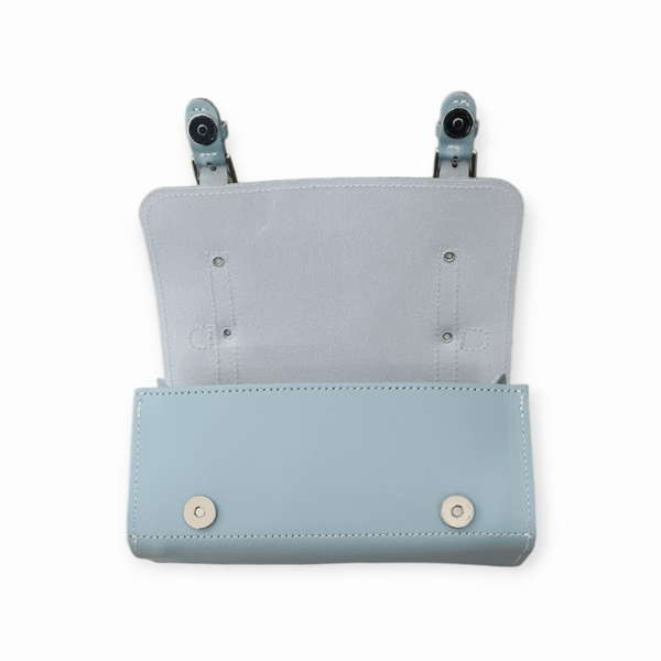 Sac bandoulière bowler en cuir fait main - Vert mer