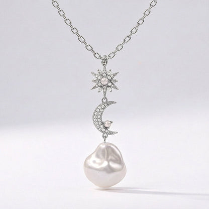 Bronte Pearl Drop Necklace | 925 Sterling Silver
