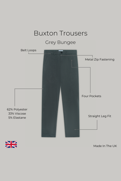 Buxton Trouser - Grey Bungee