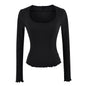 Women's U-Neck Long Sleeve T-Shirt