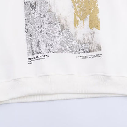 Women's versatile metal printed hoodie