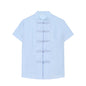Knot buckle stand up collar shirt