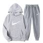 Hooded pullover printed sweatpants