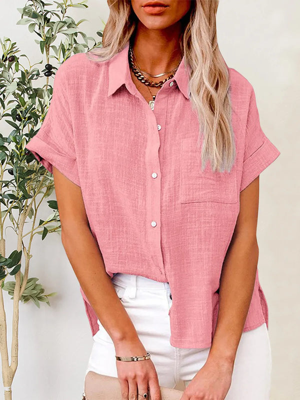 Chemise boutonnée à manches courtes