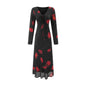 Sexy V-Neck Tied Long Sleeve Waist-Cinched Dress