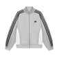 Color Block Three-Stripes Baseball Jacket