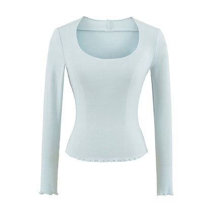 Women's U-Neck Long Sleeve T-Shirt
