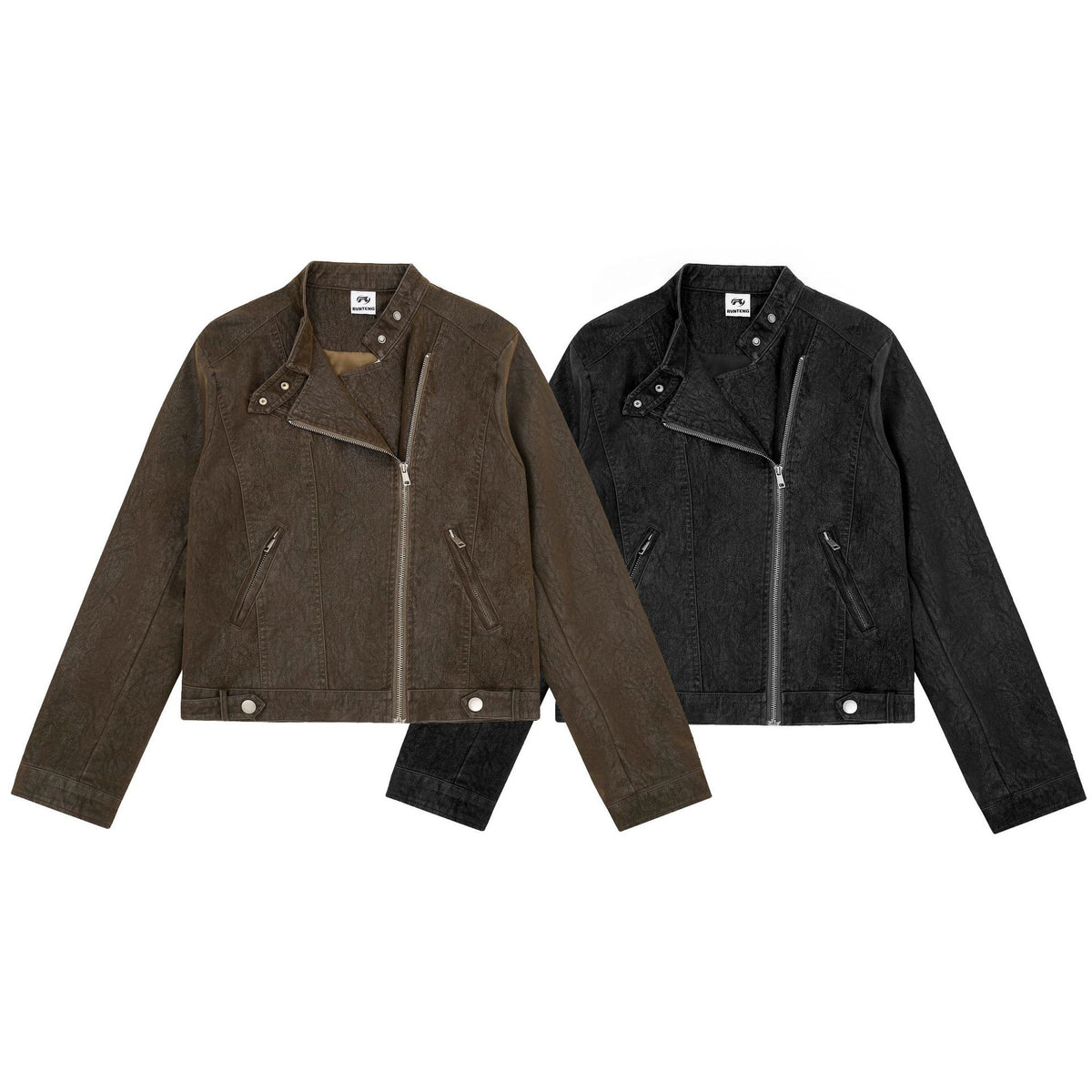 Women's cropped moto jacket - view 4
