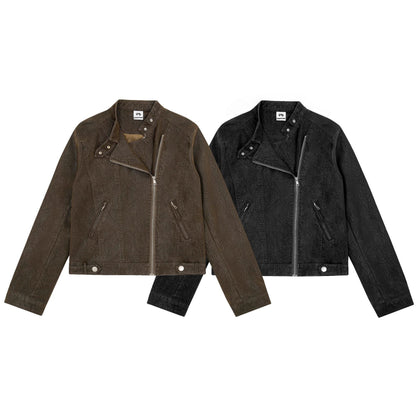 Women's cropped moto jacket - view 4